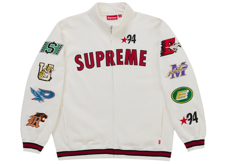 Supreme Mascots Zip Up Sweatshirt White