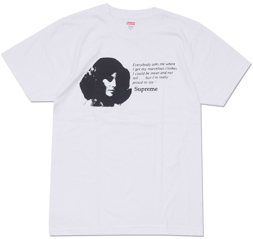 Supreme Mean Tee White Homme de la Collection SS17 FR