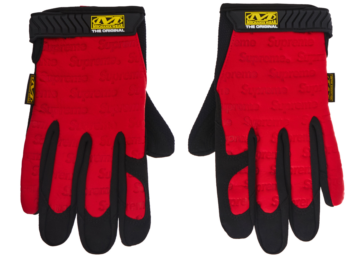 Supreme Mechanix Leather Work Gloves Red
