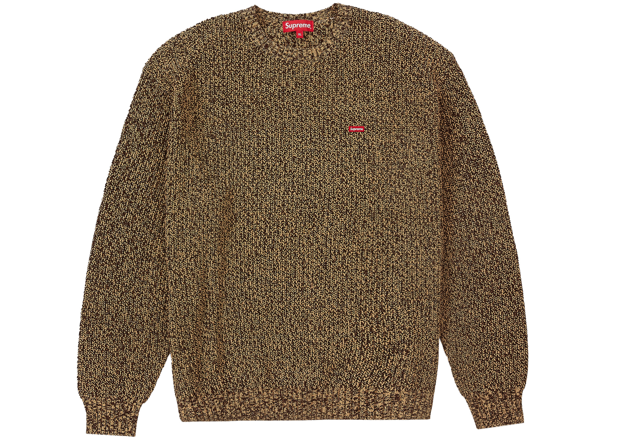 Supreme Mélange Rib Knit Sweater Brown - FW21 - US