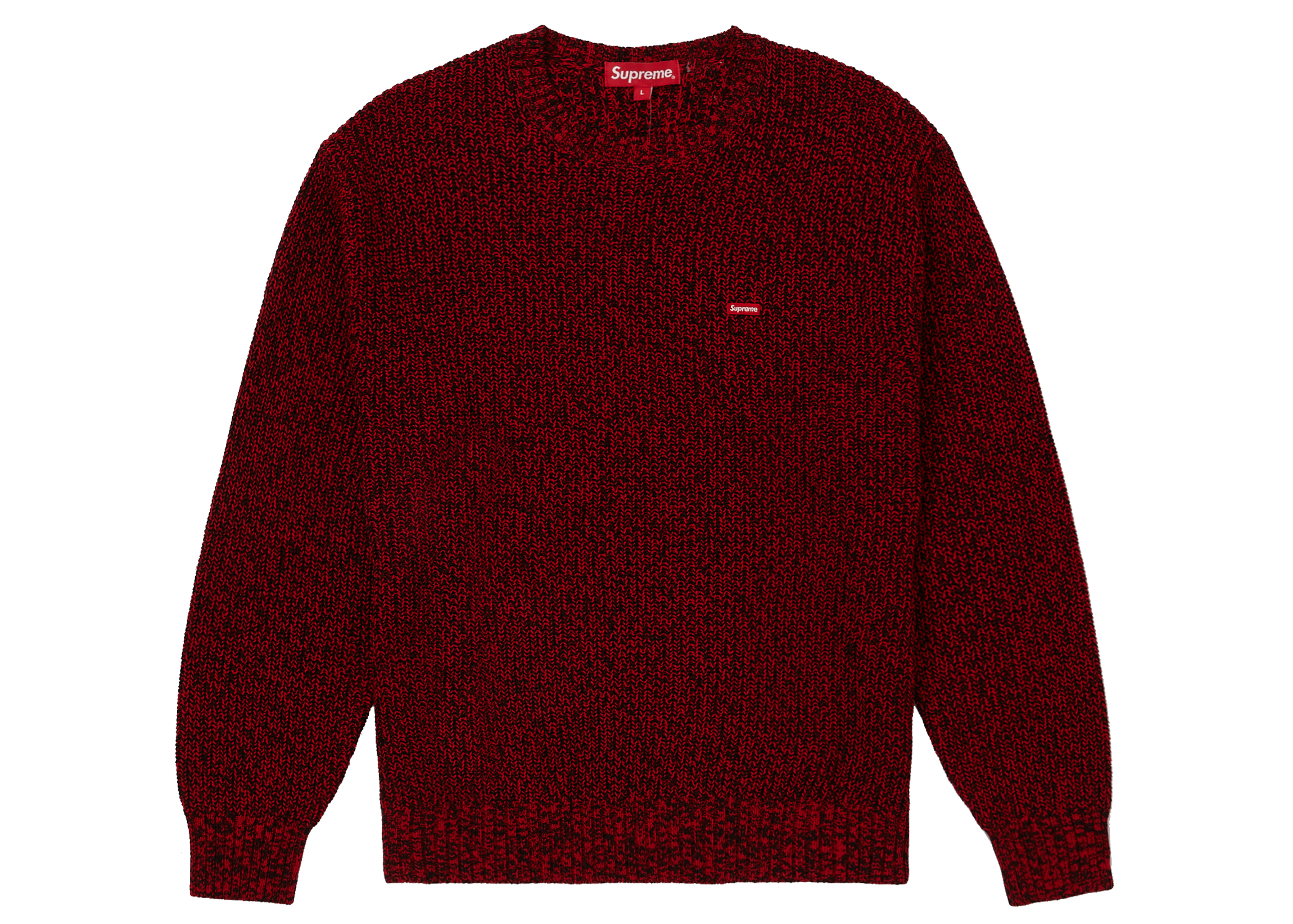 Supreme Melange Rib Knit Sweater Red