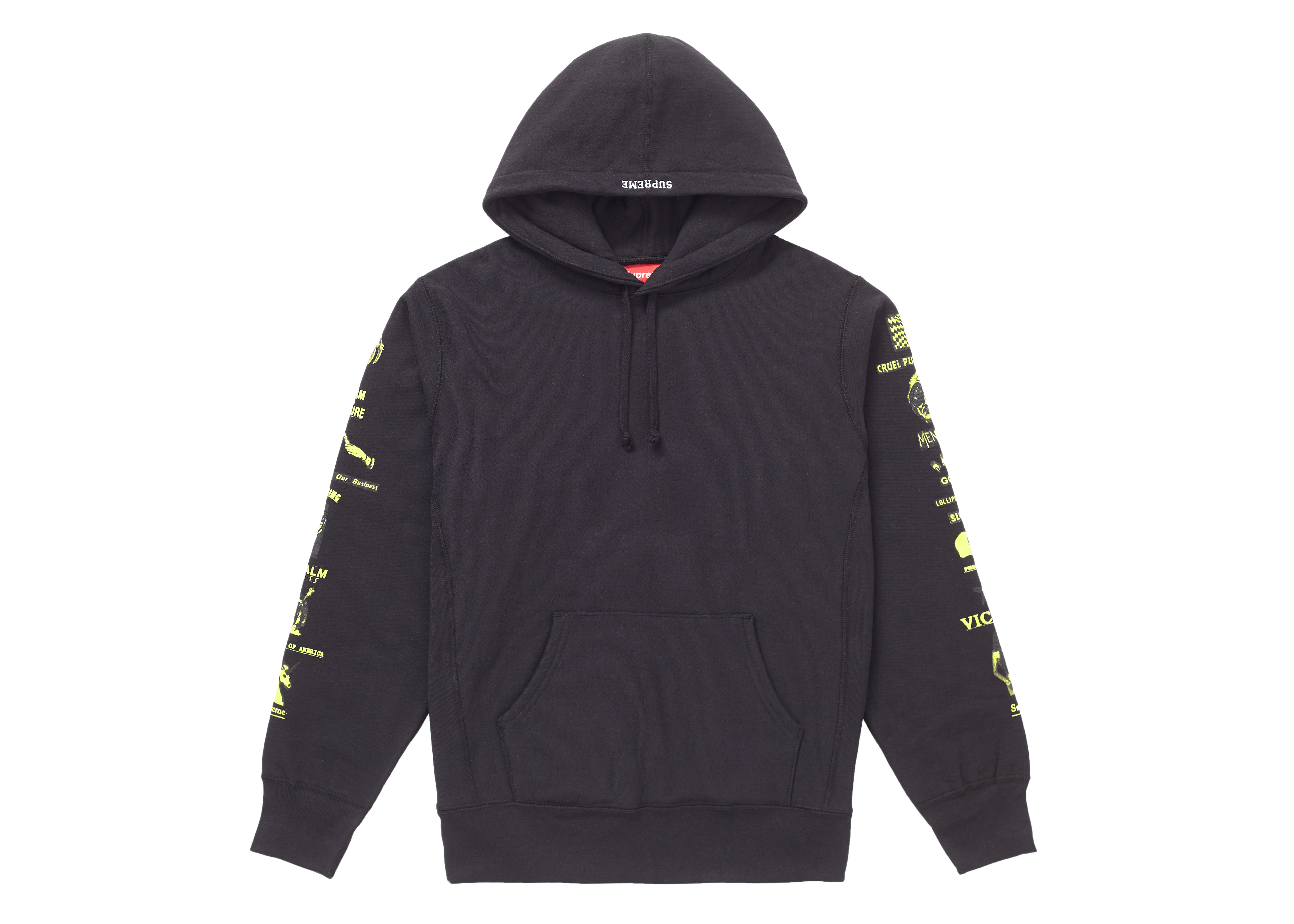 Supreme Menace Hooded Sweatshirt Black メンズ - FW18 - JP