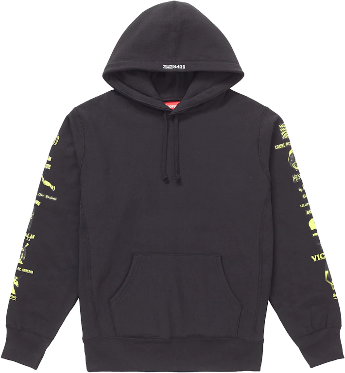 Supreme Menace Hooded Sweatshirt Black - FW18 - FR