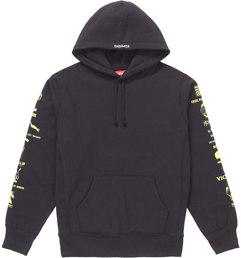 Supreme Menace Hooded Sweatshirt Black Men's FW18 US