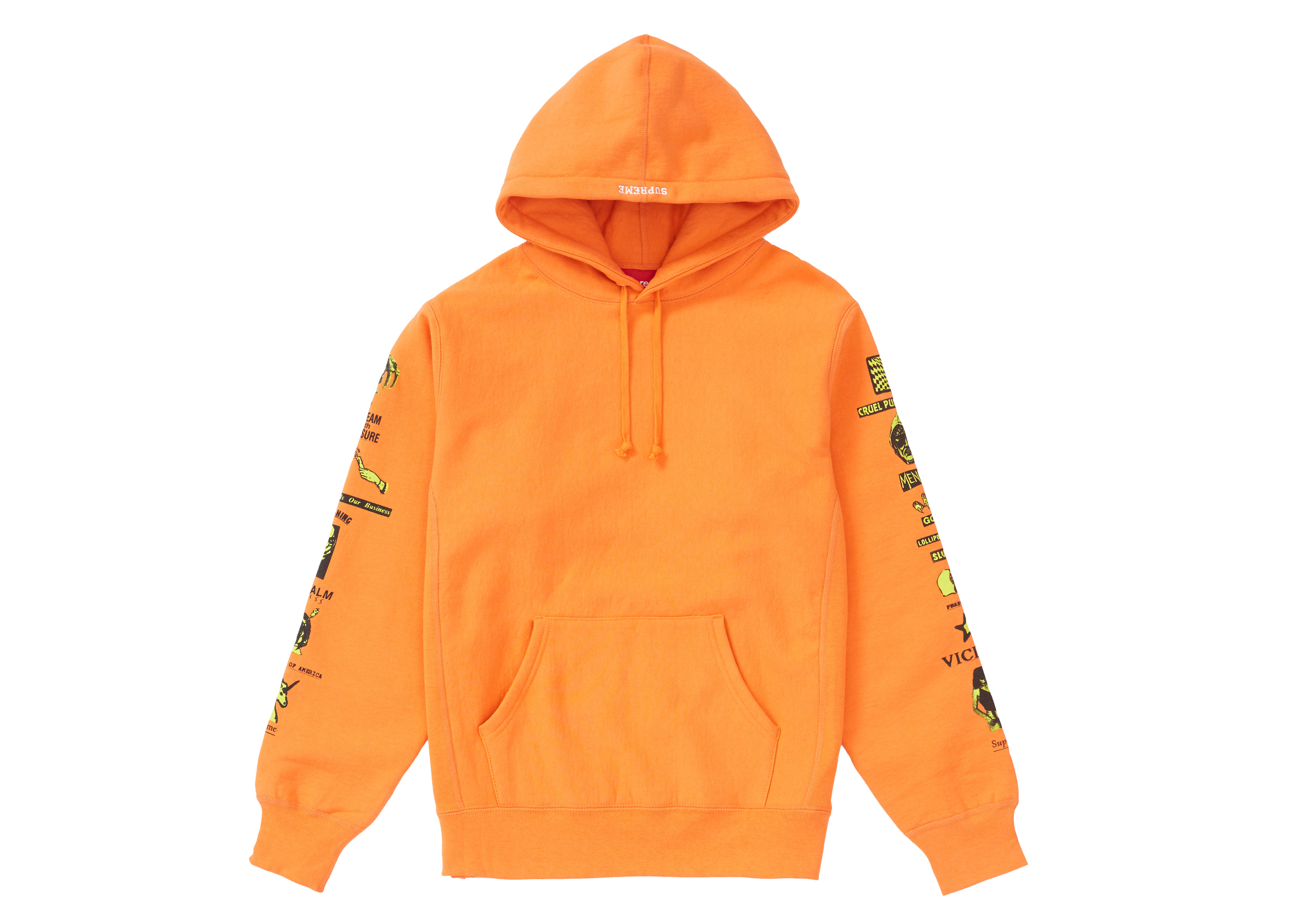Supreme Menace Hooded Sweatshirt Bright Orange Men's - FW18 - US