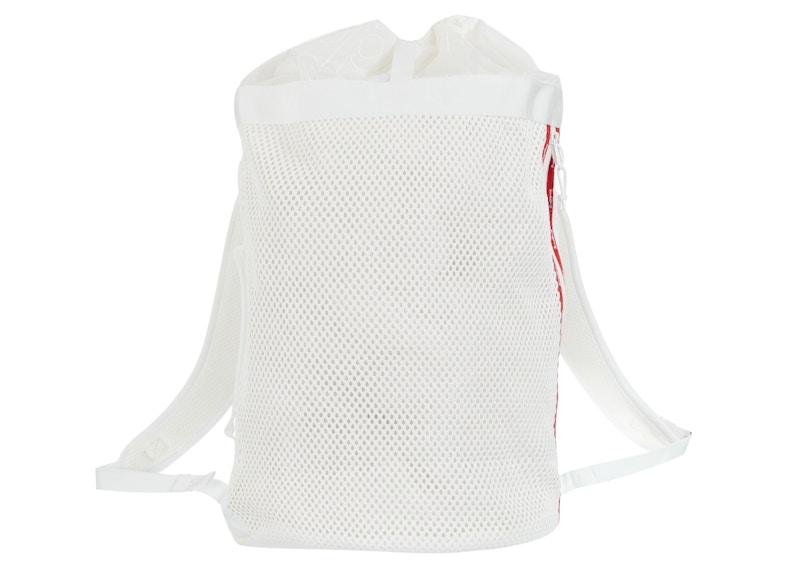 White cotton clearance backpack