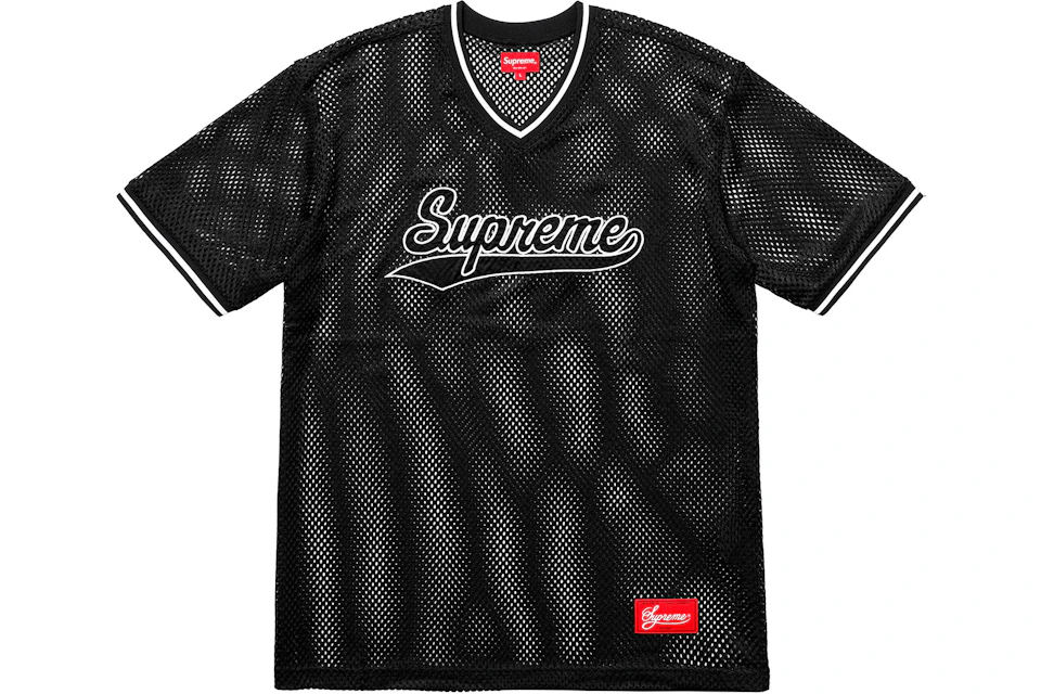 Supreme Mesh Baseball Top Black