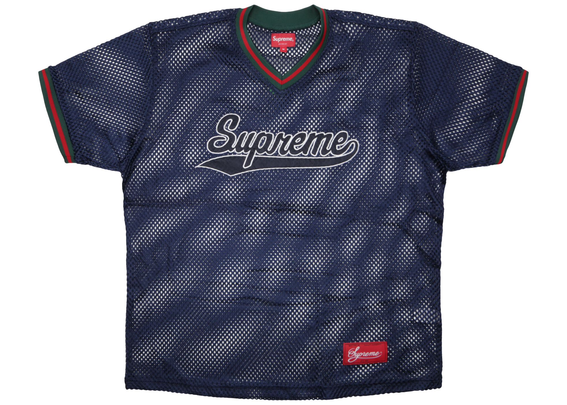 Supreme Mesh Baseball Top Navy メンズ - SS18 - JP