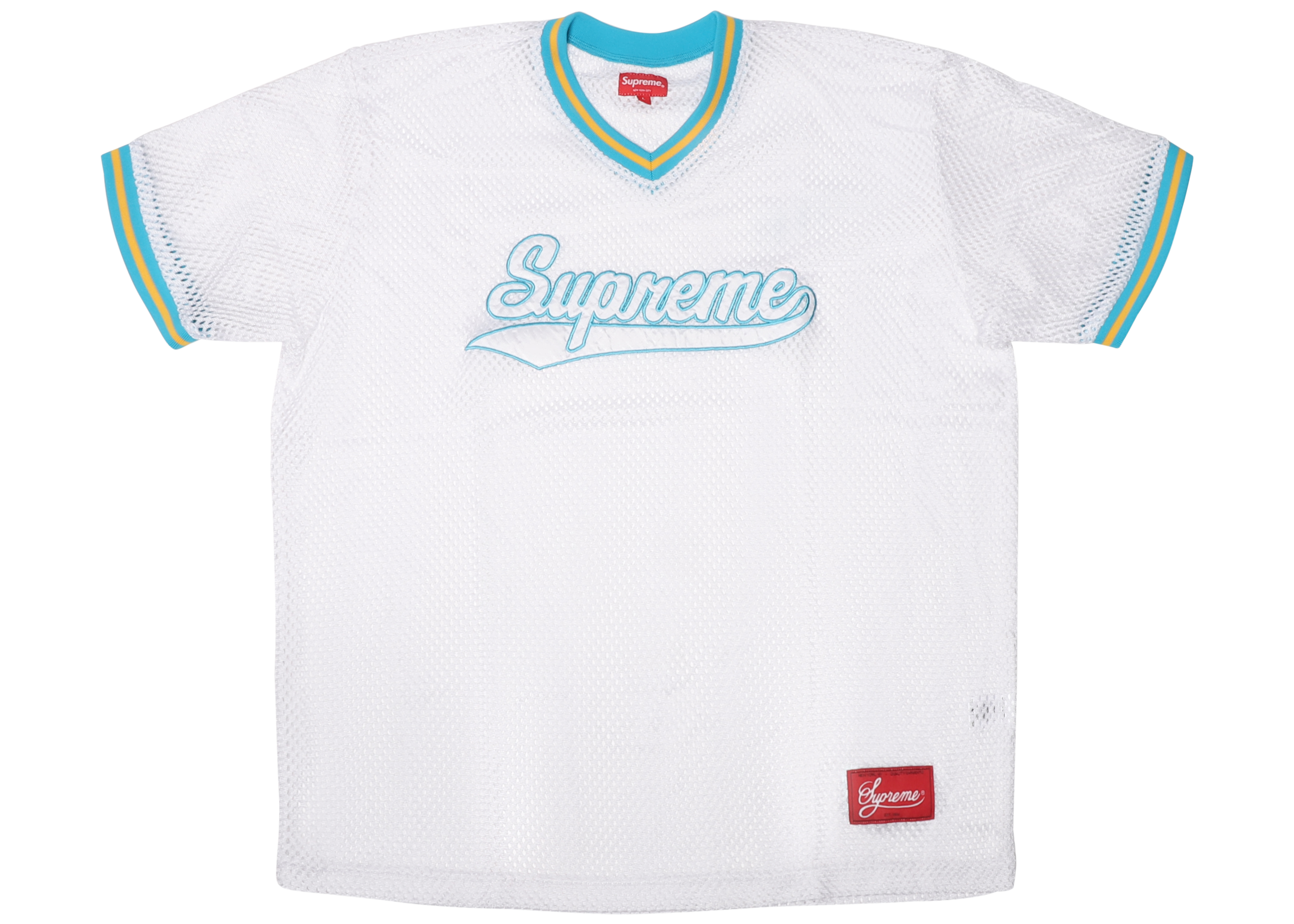 Supreme Mesh Baseball Top White