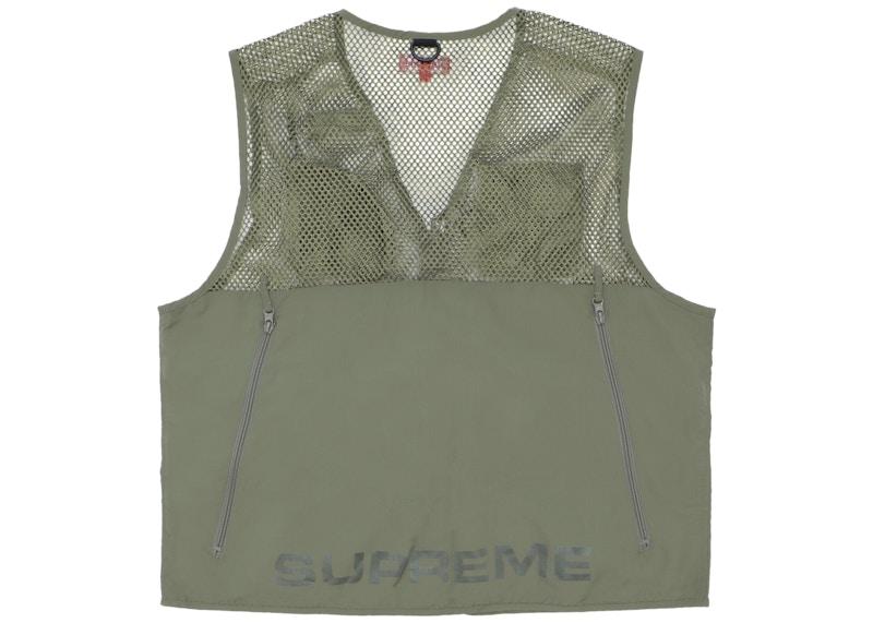 Supreme Mesh Cargo Vest Light Olive Men's - SS18 - US