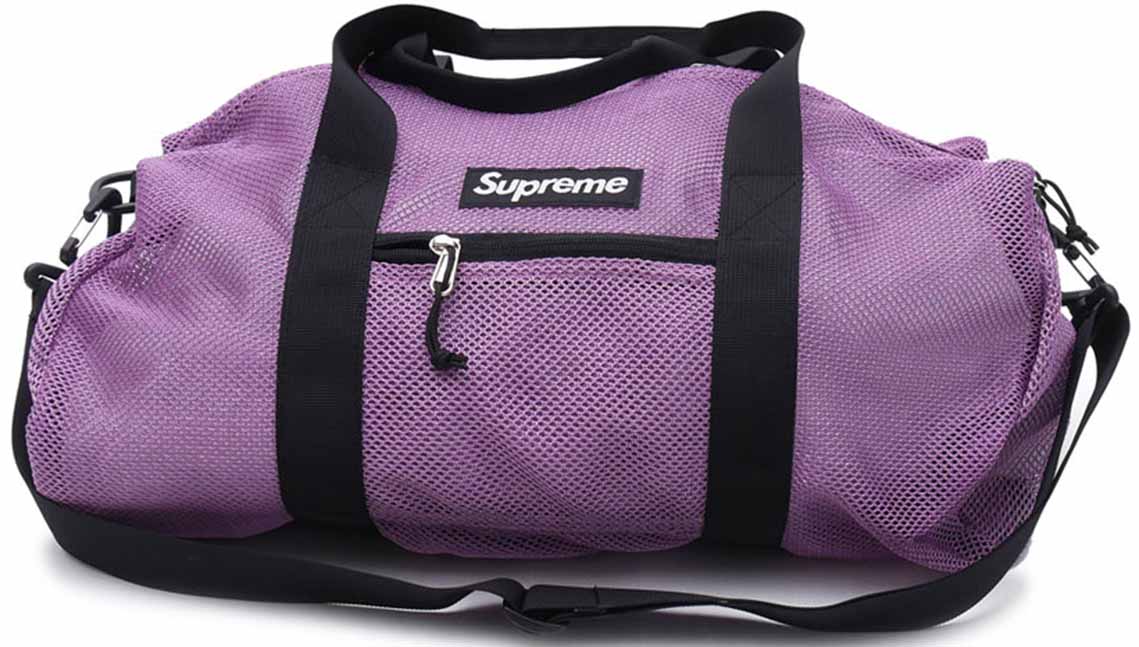 Supreme Mesh Duffle Bag Purple - SS16 - TW