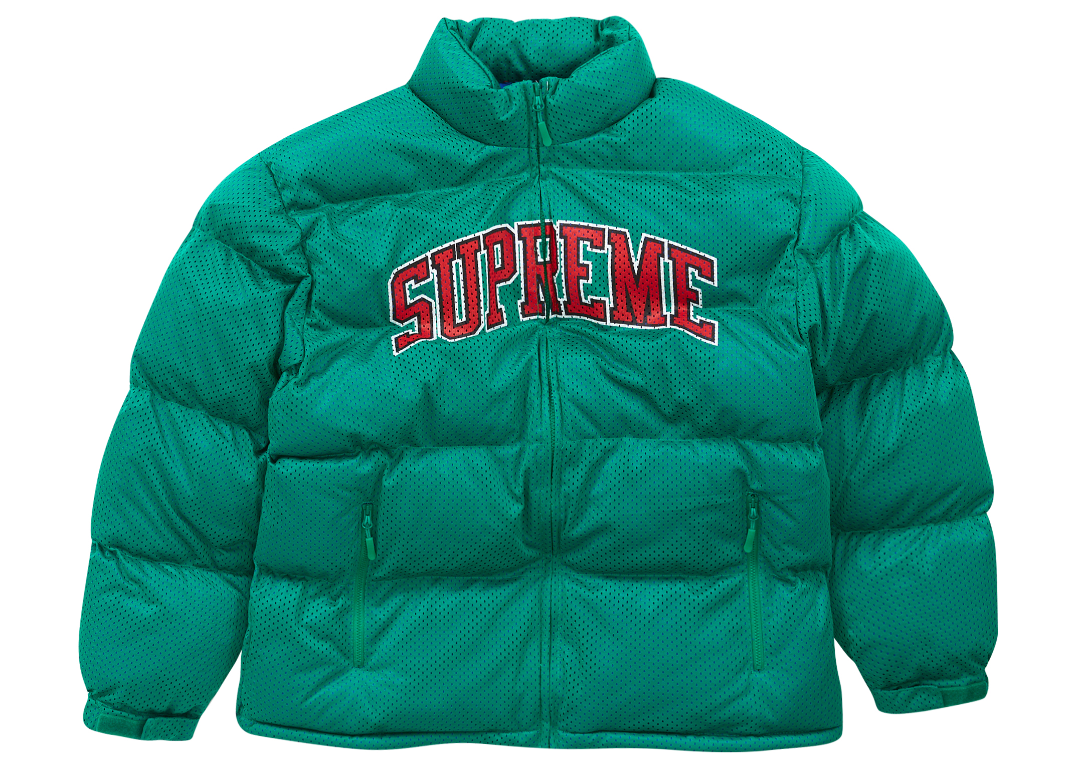 supreme mesh jersey puffer jacket