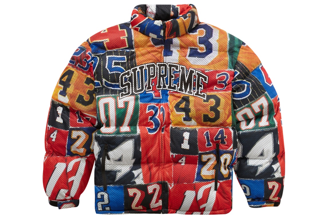 Pre-owned Supreme Mesh Jersey Puffer Jacket Multicolor