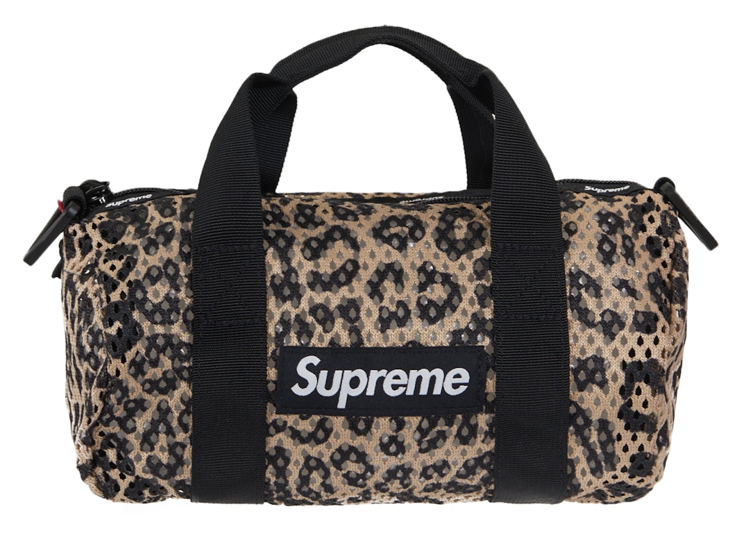 Pre-owned Supreme Mesh Mini Duffle Bag Leopard