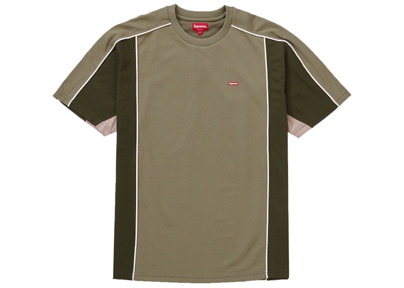 Supreme Mesh Panel S/S Top Light Olive