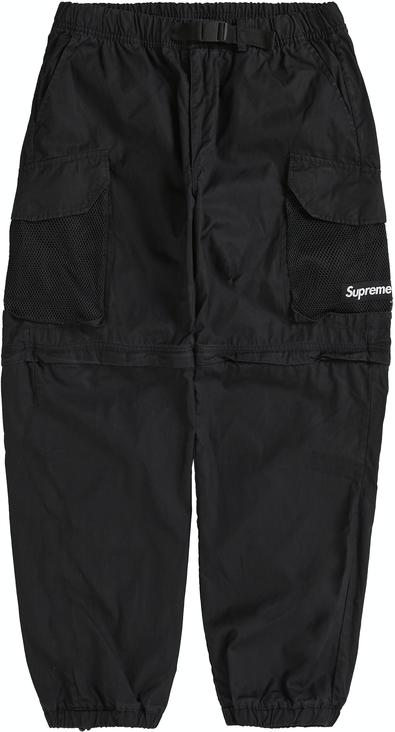 Supreme Mesh Pocket Belted Cargo Pant Black - SS21