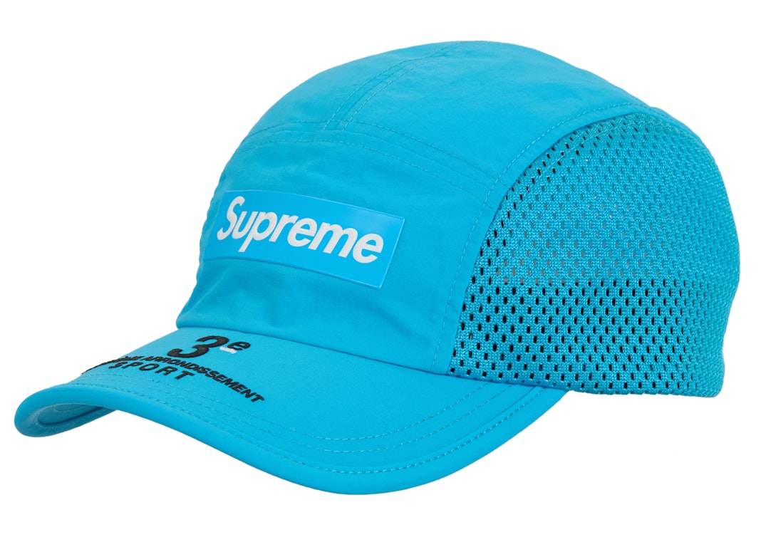 Pre-owned Supreme Mesh Side Panel Camp Cap Ss24 Cyan