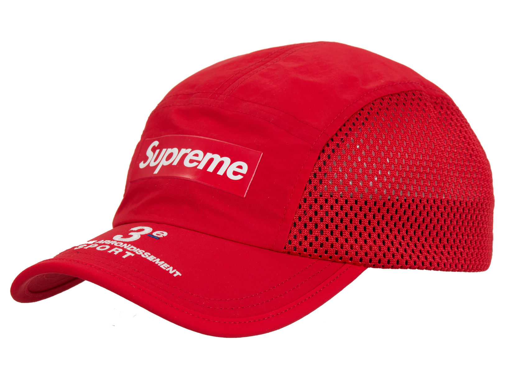 Supreme Mesh Side Panel Camp Cap SS24 Red