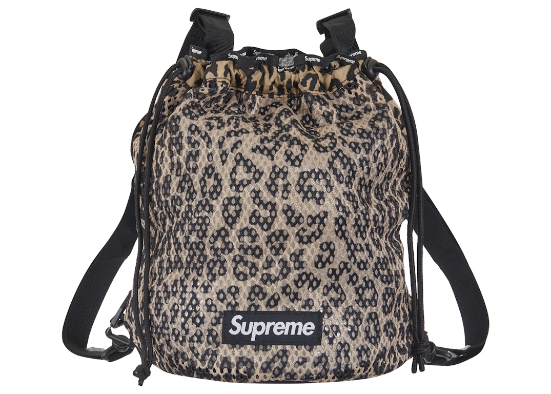 Pre-owned Supreme Mesh Small Backpack Leopard
