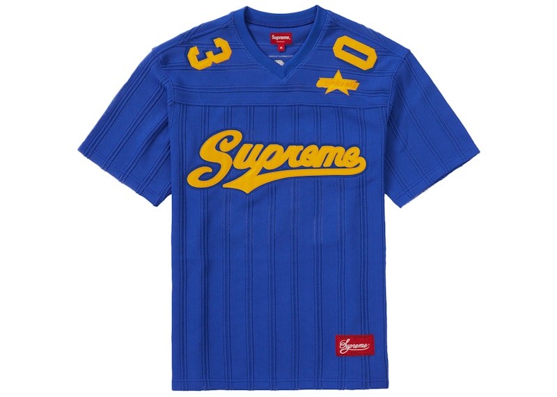 Supreme Mesh Stripe Football Jersey Royal Men's - SS21 - US