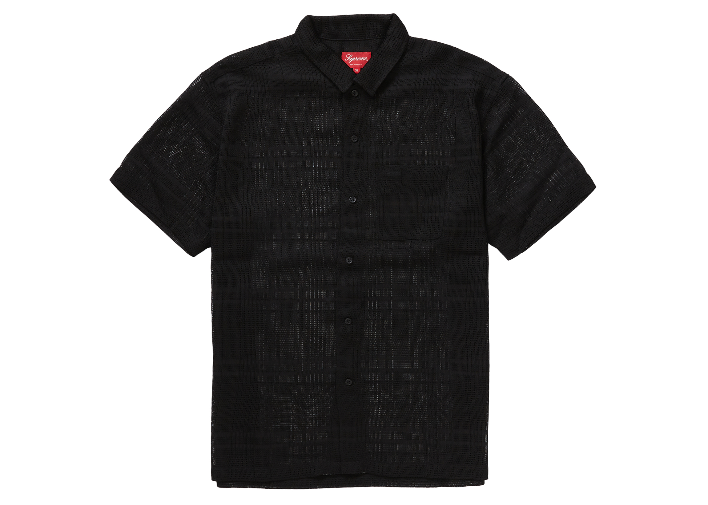 Supreme Mesh Stripe S/S Shirt Black メンズ - SS23 - JP