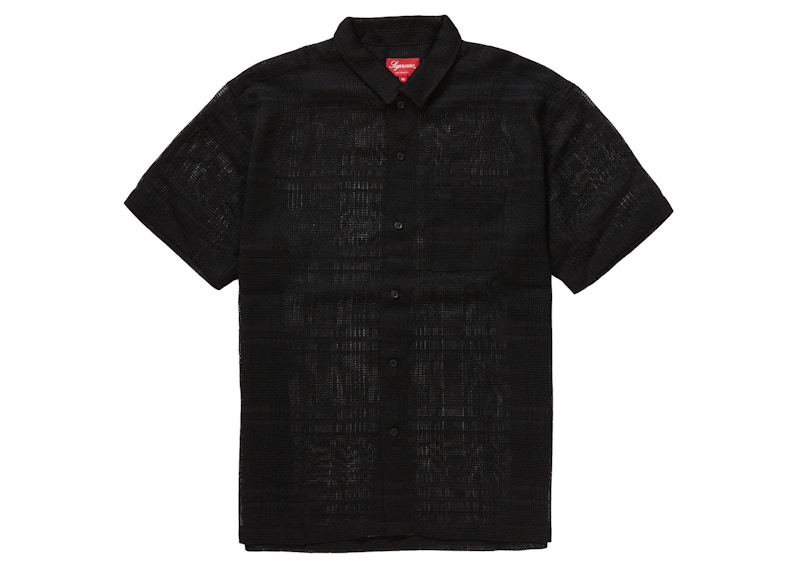 Supreme Mesh Stripe S/S Shirt Black Men's - SS23 - GB