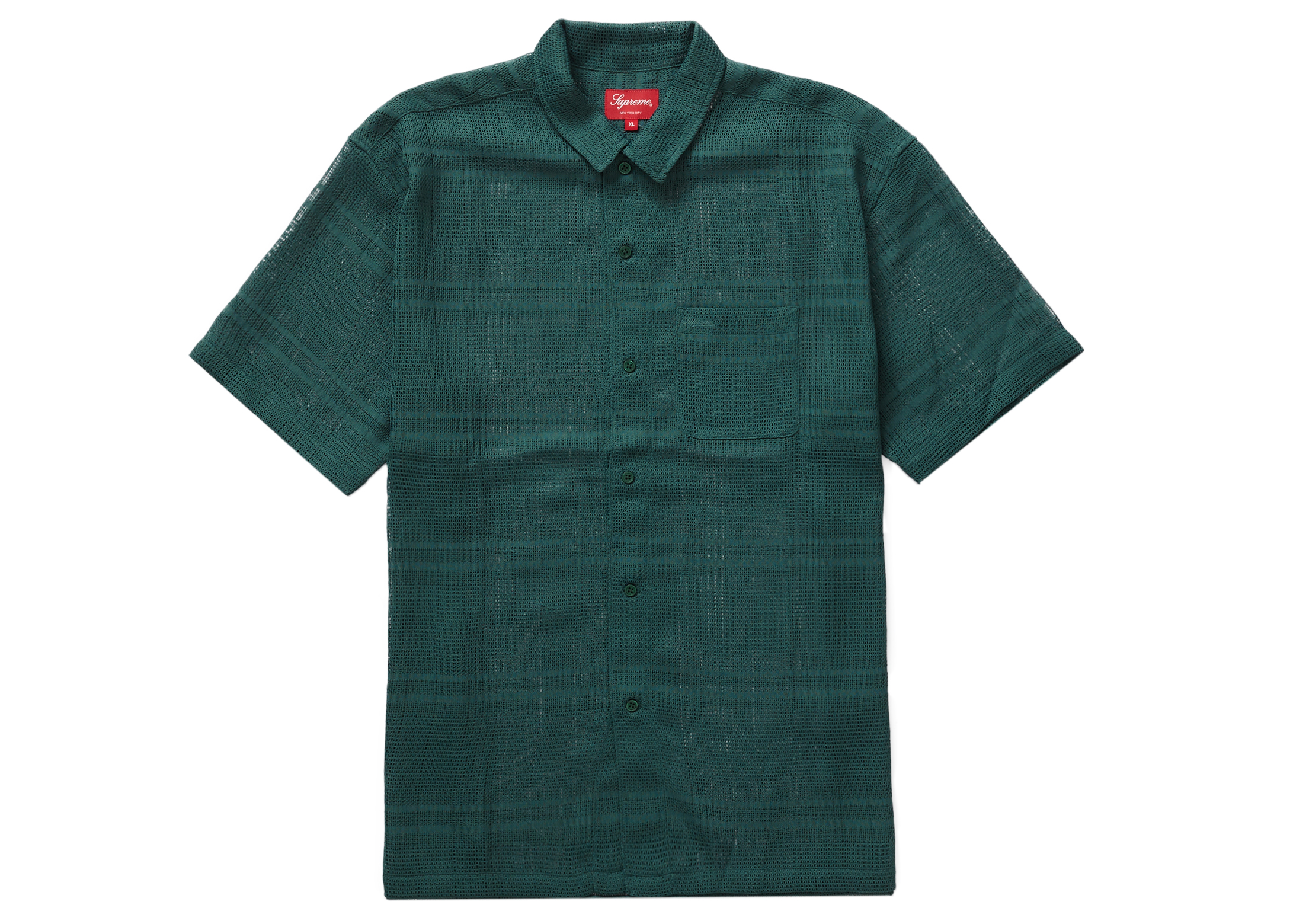 Supreme Mesh Stripe S/S Shirt Green Men's - SS23 - US
