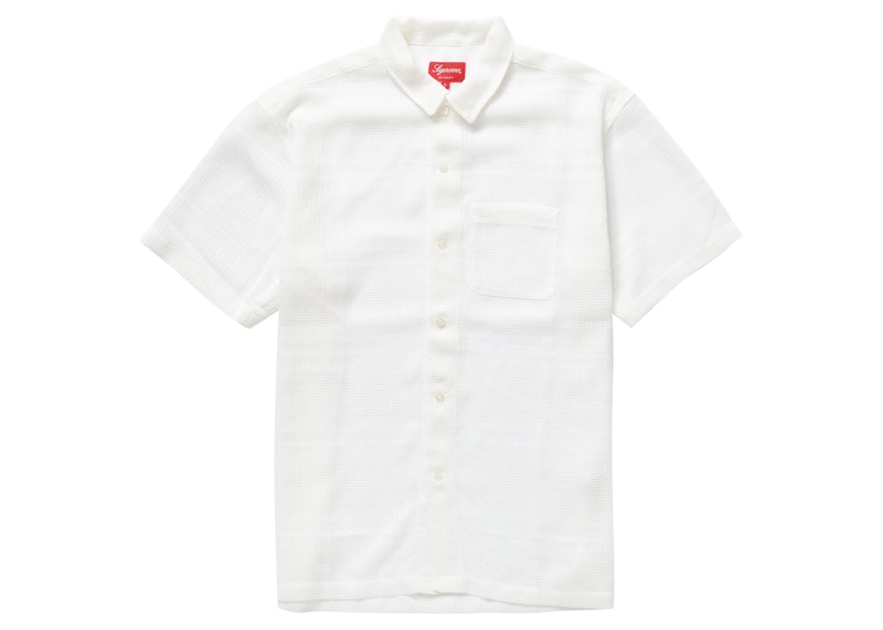 Supreme Mesh Stripe S/S Shirt White Men's - SS23 - US