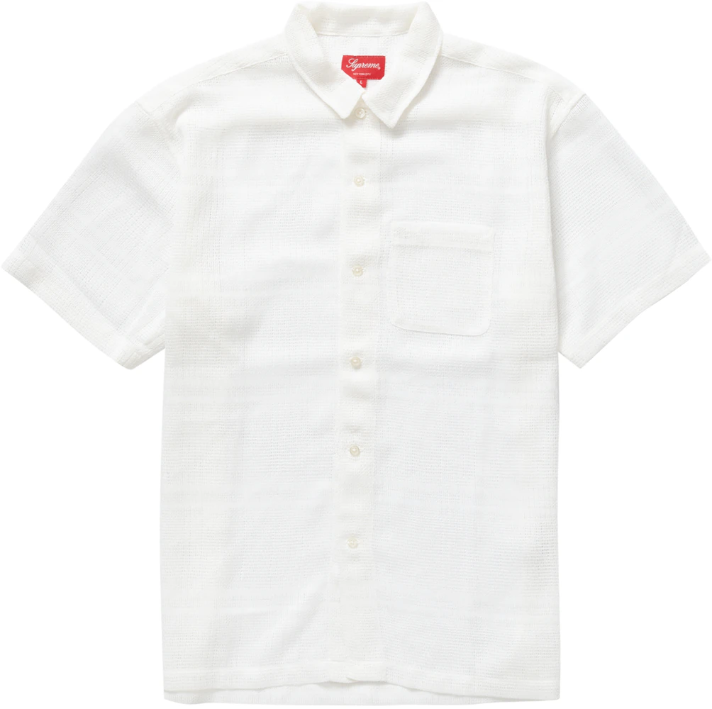 Supreme Mesh Stripe S/S Shirt White Men's - SS23 - US