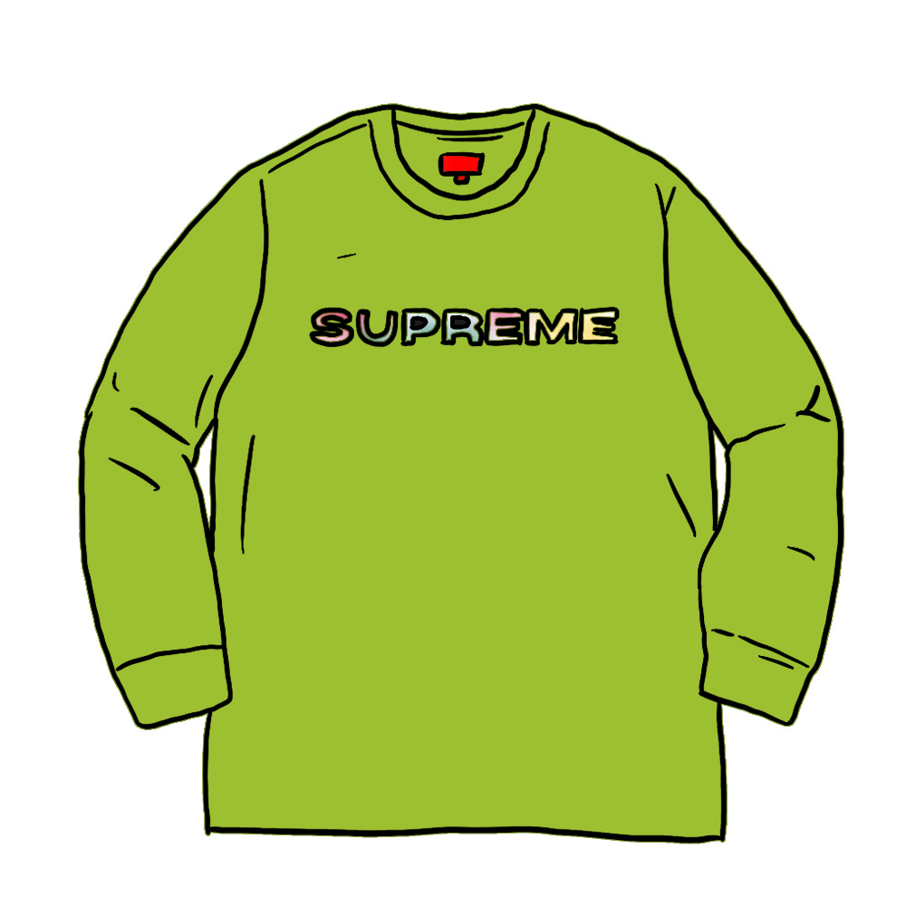 Supreme Meta Logo L/S Top Lime Men's - SS20 - US