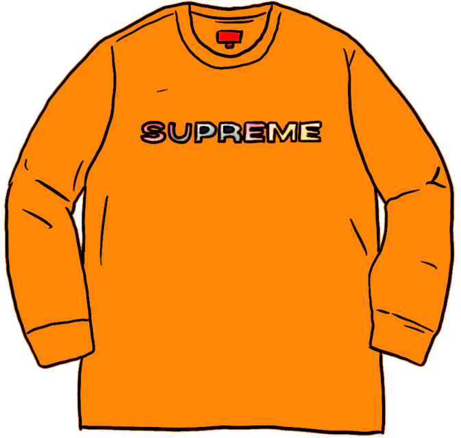 Supreme Meta Logo L/S Top Orange - SS20 - GB