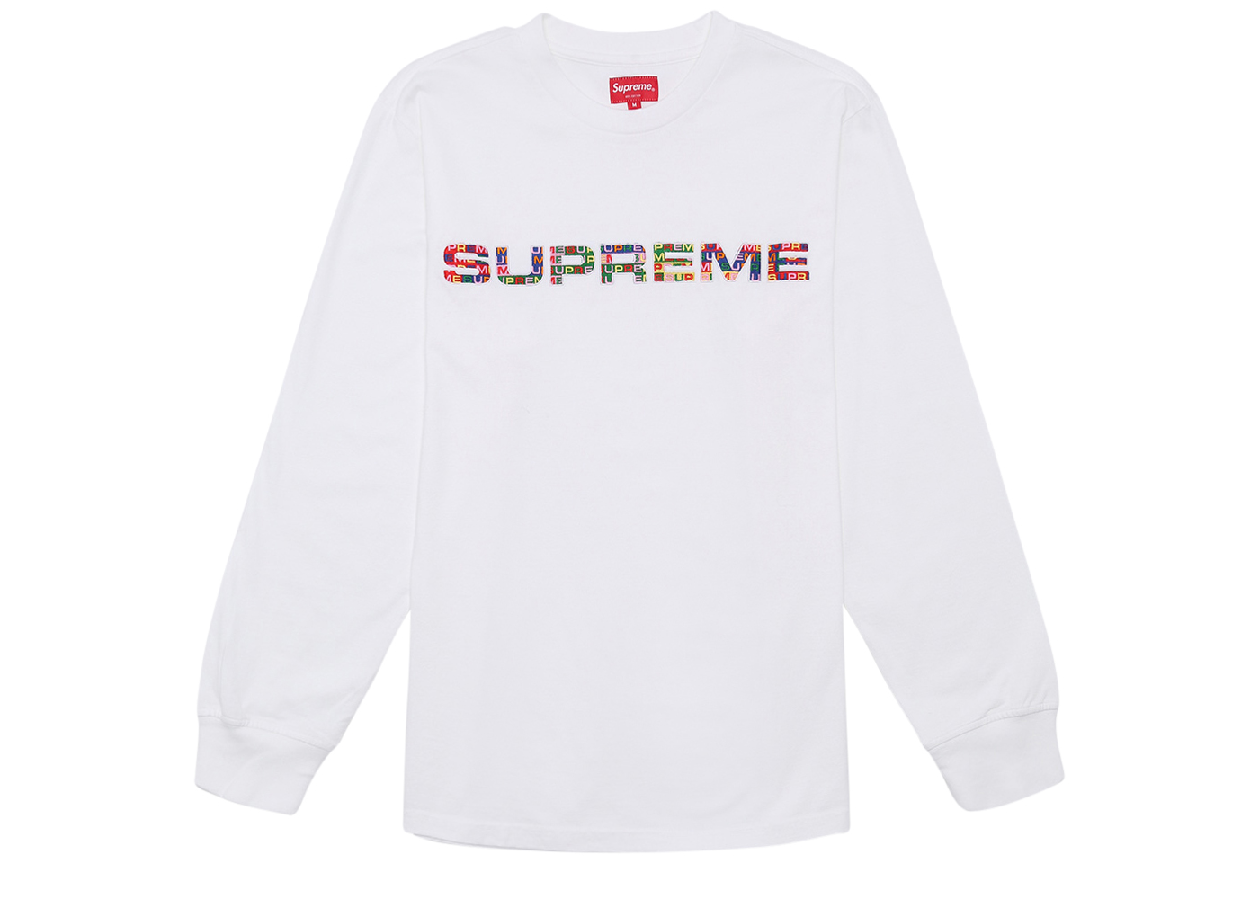 Supreme Meta Logo L/S Top White
