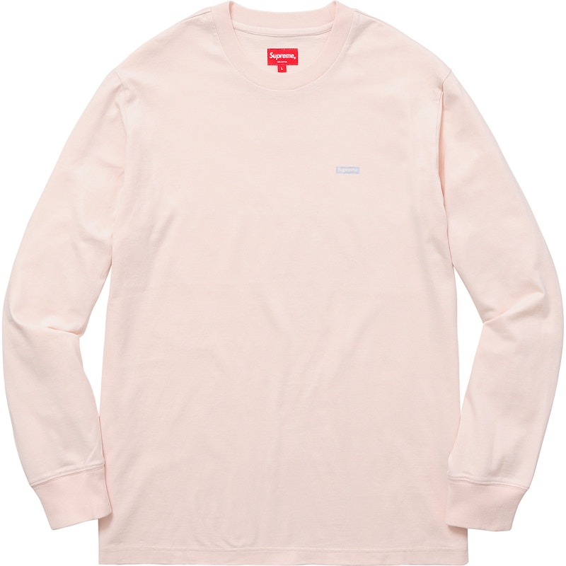 Supreme Metallic Box Logo L/S Tee Pale Peach 男装- FW17 - CN