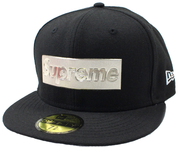 Supreme Metallic Box Logo New Era Hat Black - SS16 - JP