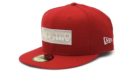 Supreme Metallic Box Logo New Era Hat Red