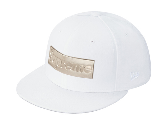 Supreme Metallic Box Logo New Era Hat White - SS16