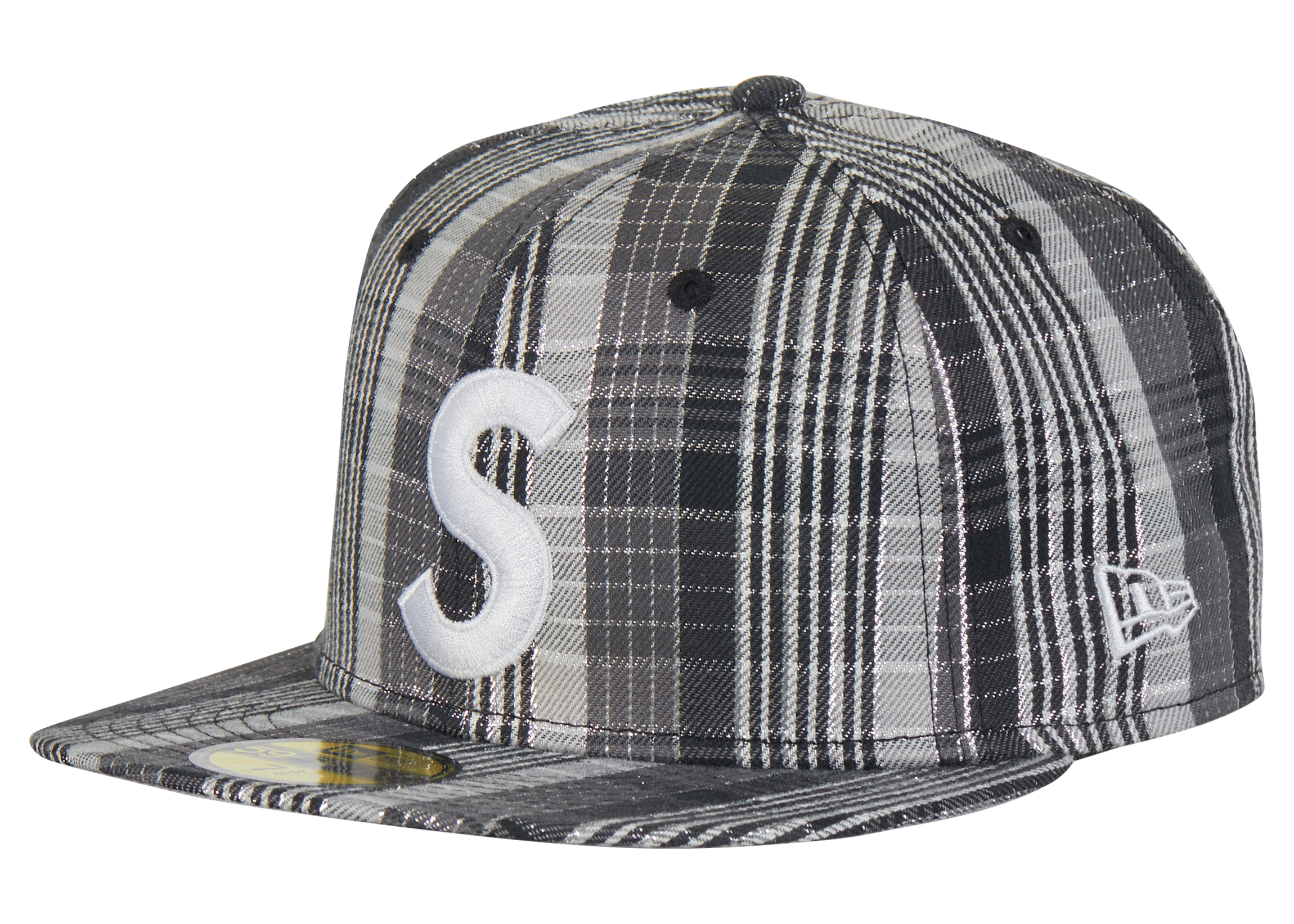 Supreme Metallic Plaid S Logo New Era Hat Black - SS23 - US