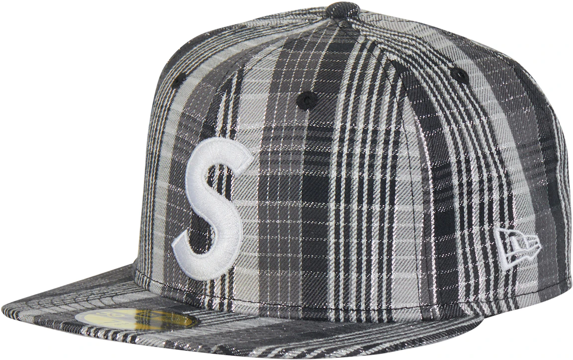 Supreme Metallic Plaid S Logo New Era Hat Black - SS23 - CN