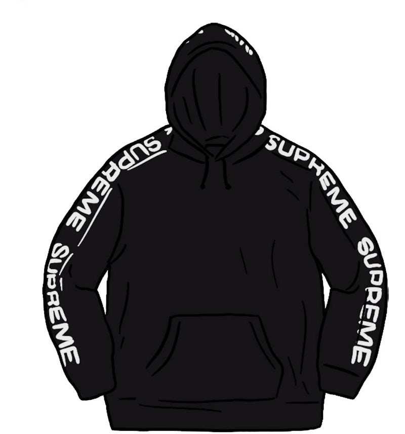Supreme Metallic Rib Hooded Sweatshirt Black Men's SS20 US