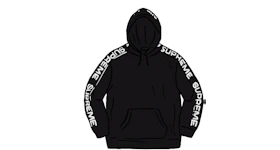 Supreme Metallic Rib Hooded Sweatshirt Black