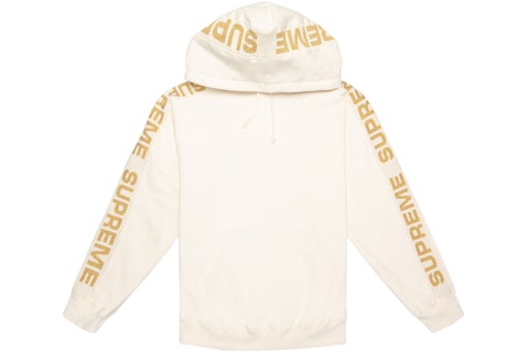 Supreme Metallic Rib Hooded Sweatshirt Natural Men's SS20 US
