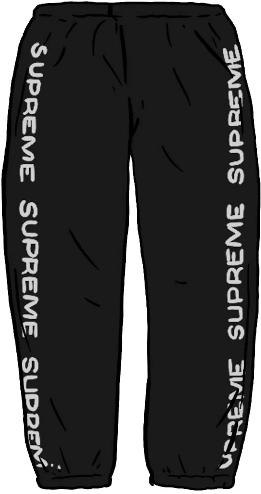 Supreme Text Rip Sweatpants Size: XL Absolutely - Depop