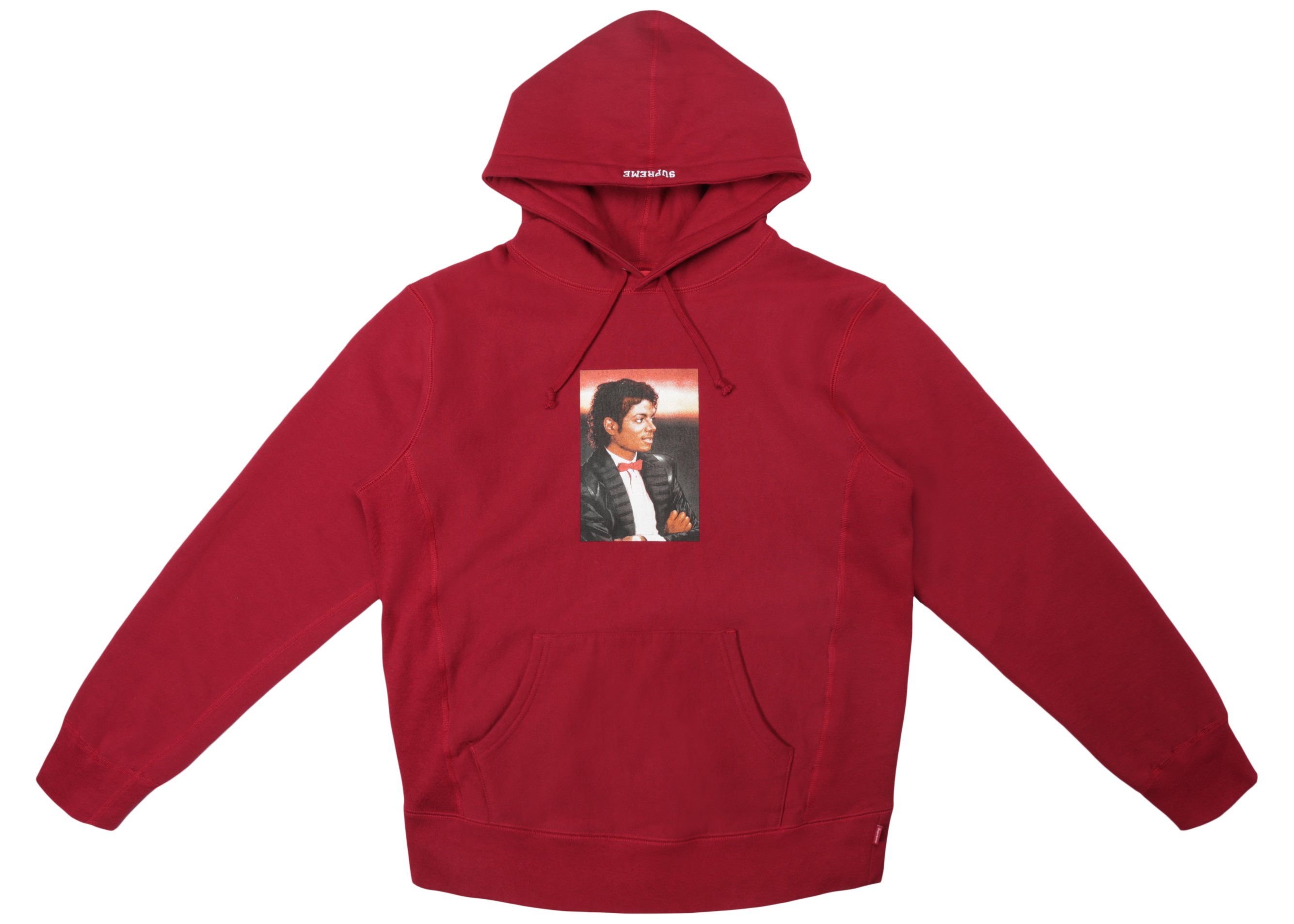 Supreme Michael Jackson Hooded Sweatshirt Cardinal Men's - SS17 - US