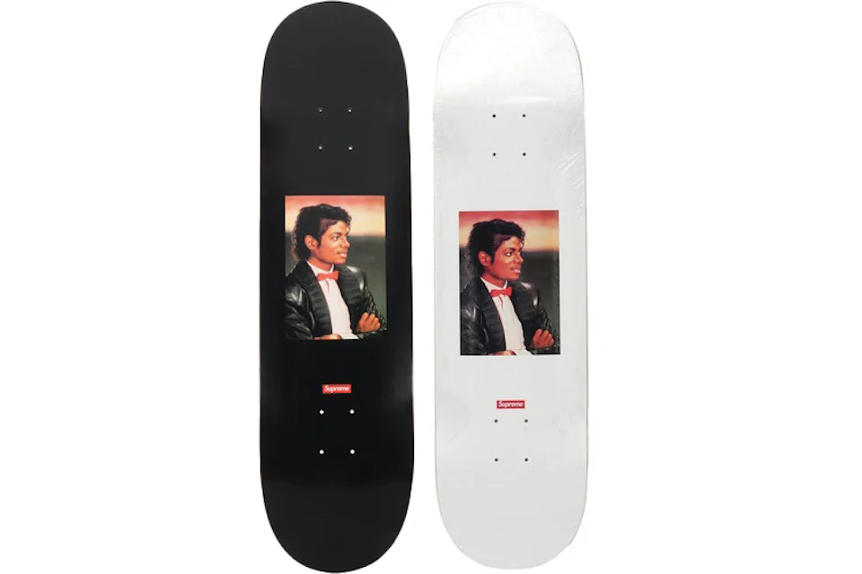 Supreme Michael Jackson Skateboard Deck Black/White Set