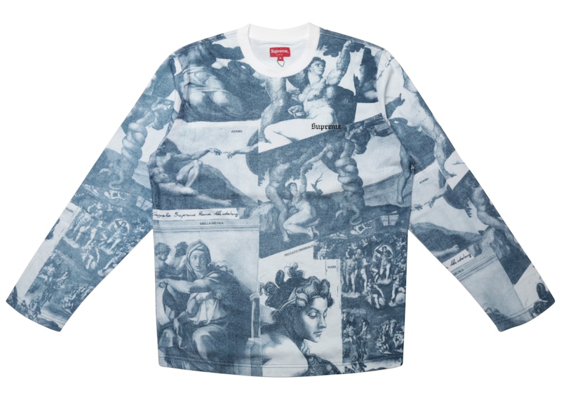 Supreme Michelangelo L/S Top Navy - FW17 Men's - US