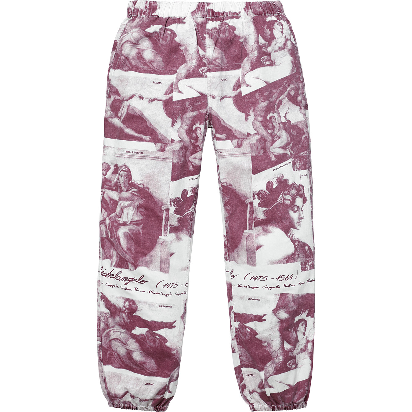 SUPREME MICHELANGELO PANTS BURGUNDY裾巾31