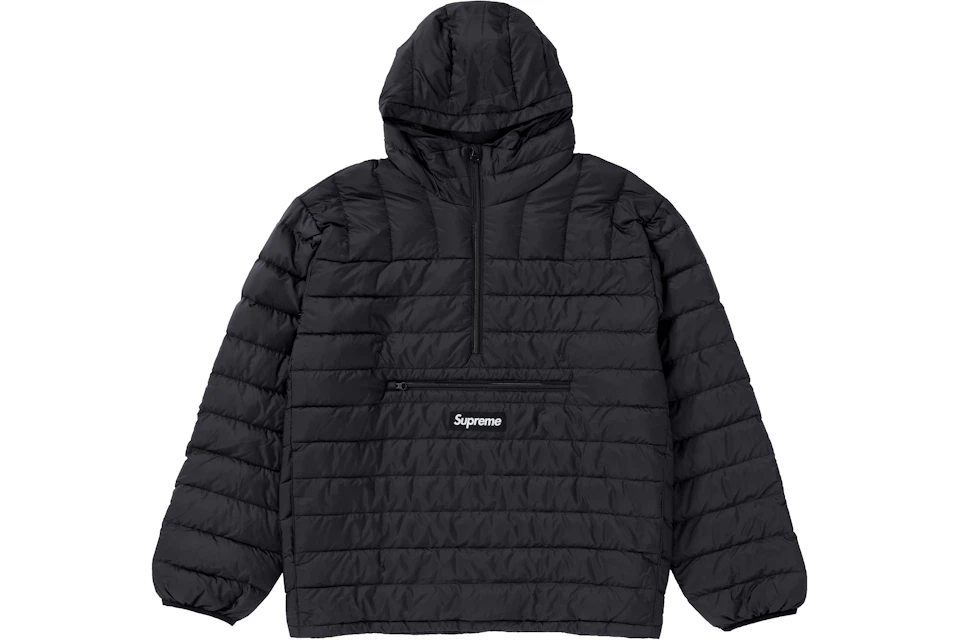Supreme Micro Down Half Zip Hooded Pullover Black