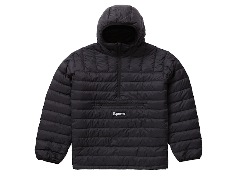 supreme micro down half zip hooded pullover woods