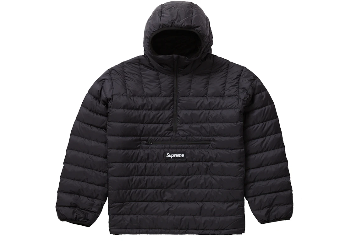 Supreme Micro Down Half Zip Hooded Pullover (FW21) Black