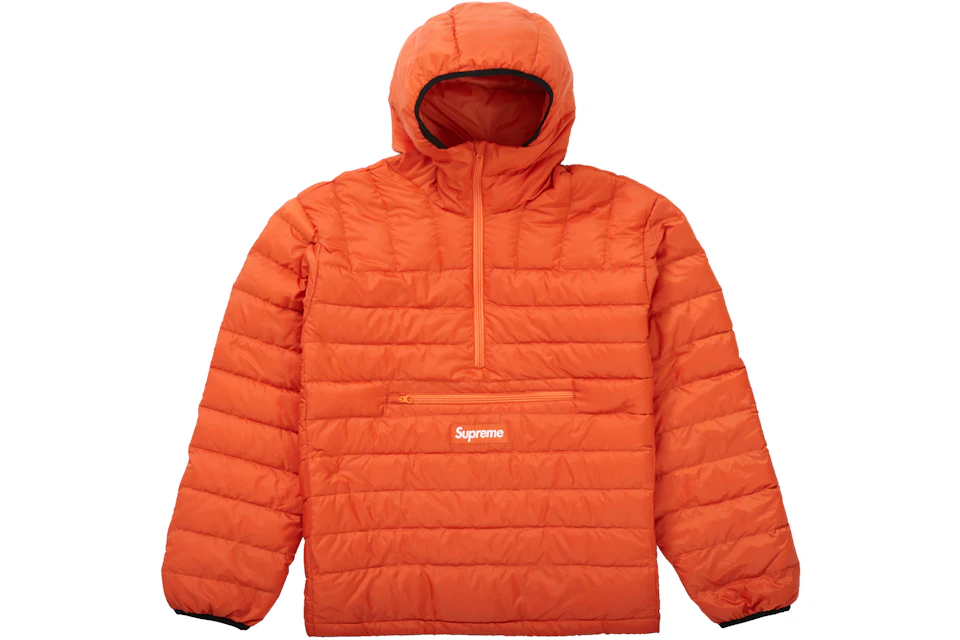 Supreme Micro Down Half Zip Hooded Pullover (FW21) Dark Orange